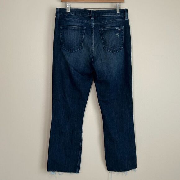 Tommy Hilfiger Medium Wash Distressed High Rise Crop Jeans Size 12 - Picture 6 of 7